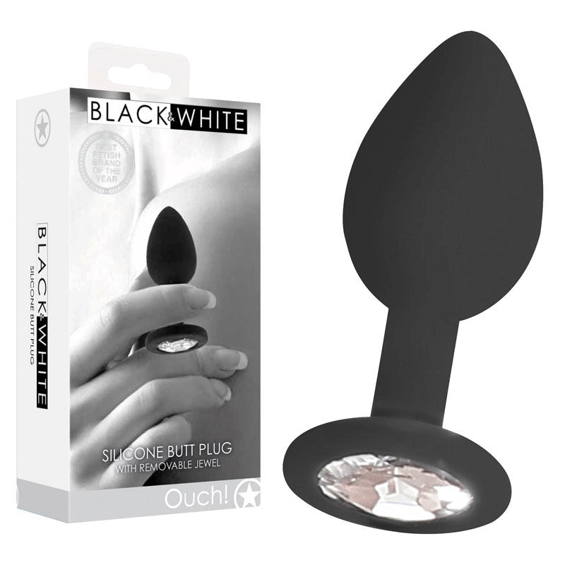 OUCH! BW Silicone Butt Plug with Removable Jewel Butt Plugs