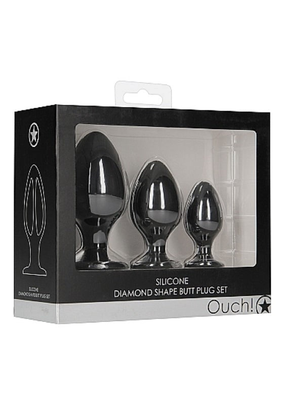 Ouch! Diamond Shape Plug Set Butt Plugs