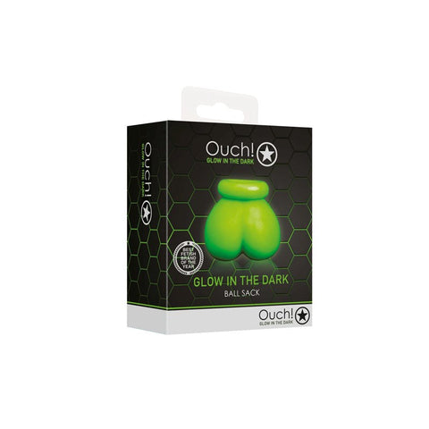 OUCH! Luminous Bondage Ball Sack - Radiant Restraint for Thrilling Nights - Cock Rings