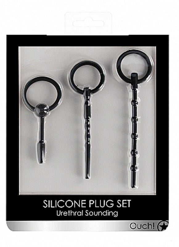 Ouch! Urethral Sounding Plug Set Cock Rings