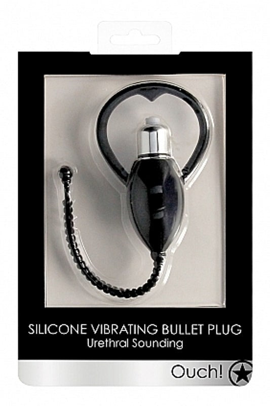 Ouch! Urethral Sounding Vibrating Bullet Plug Cock Rings