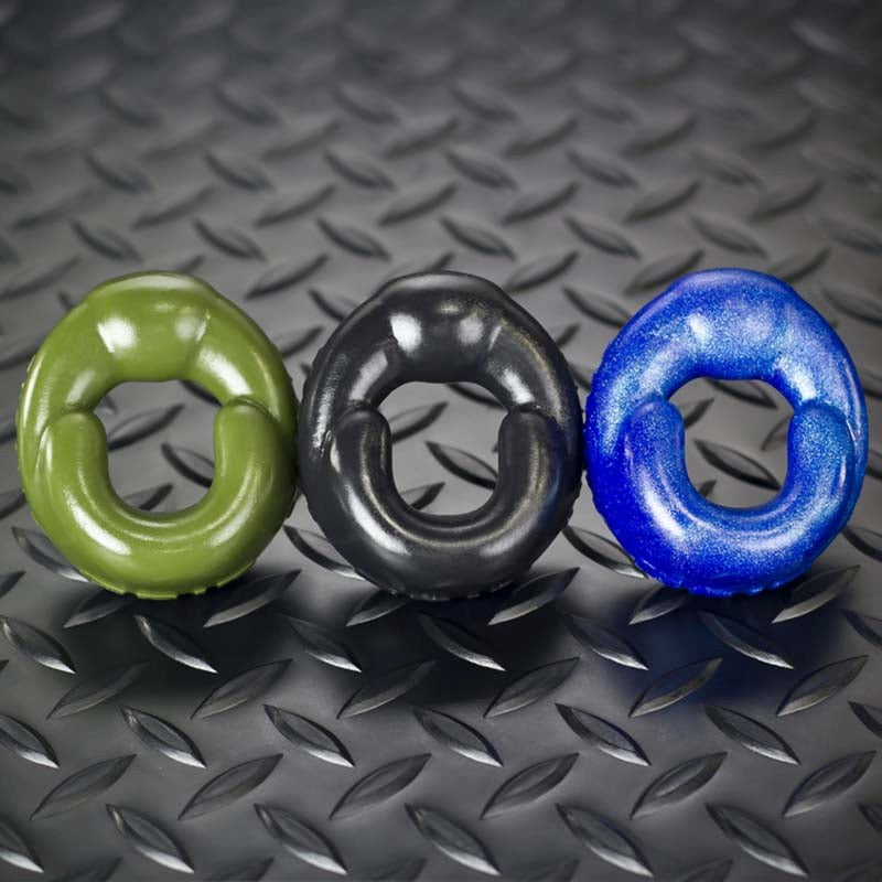 Oxballs Grip Cock Ring O/S Blue Cock Rings