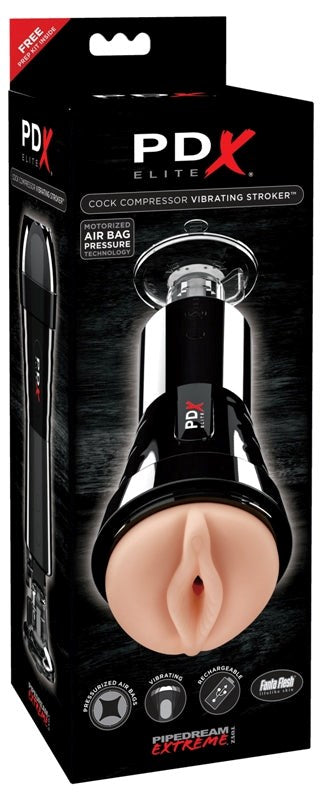 PDX Elite Cock Compressor Vibrating Stroker Masturbators and Strokers