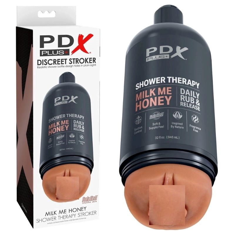 PDX Plus Shower Therapy - Milk Me Honey Realistic Butts And Vaginas