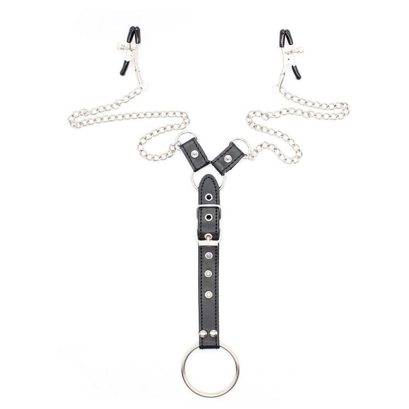Penitentiary Nipple Clamps and Cock Ring Set Nipple and Clit Clamps