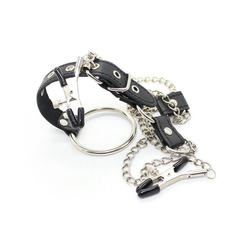 Penitentiary Nipple Clamps and Cock Ring Set - Nipple and Clit Clamps