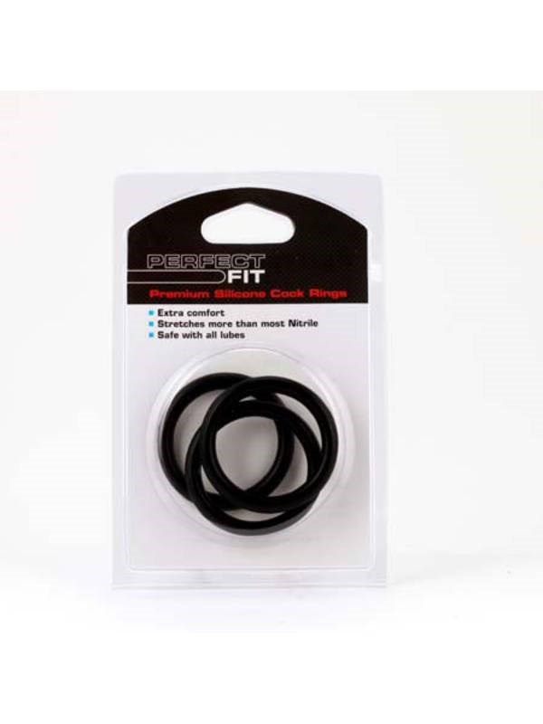 Perfect Fit Silicone 3 Ring Kit XL Cock Rings