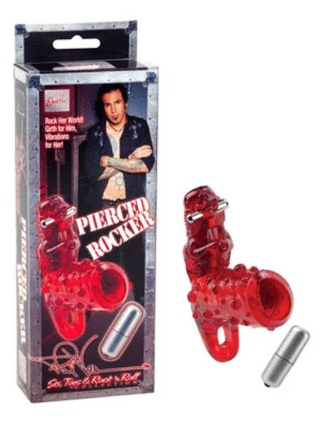 CalExotics Pierced Rocker Vibrating Cock Ring - Cock Rings