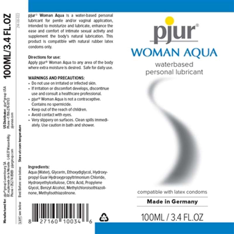 Pjur Woman Aqua 100ml Water Based Lubes