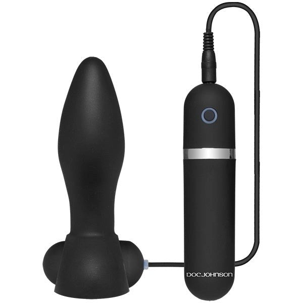 Platinum Premium Silicone The Touch Vibrating Plug Black Butt Plugs