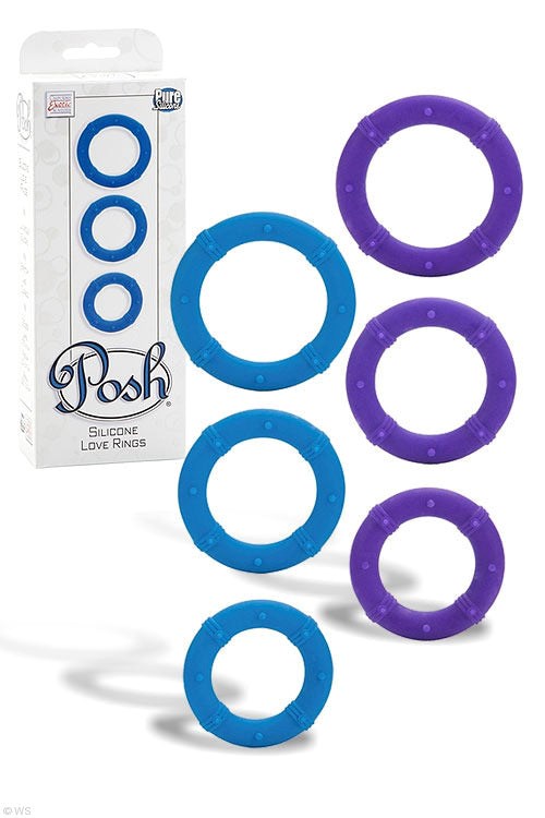 Posh Silicone Love Rings Blue Cock Rings