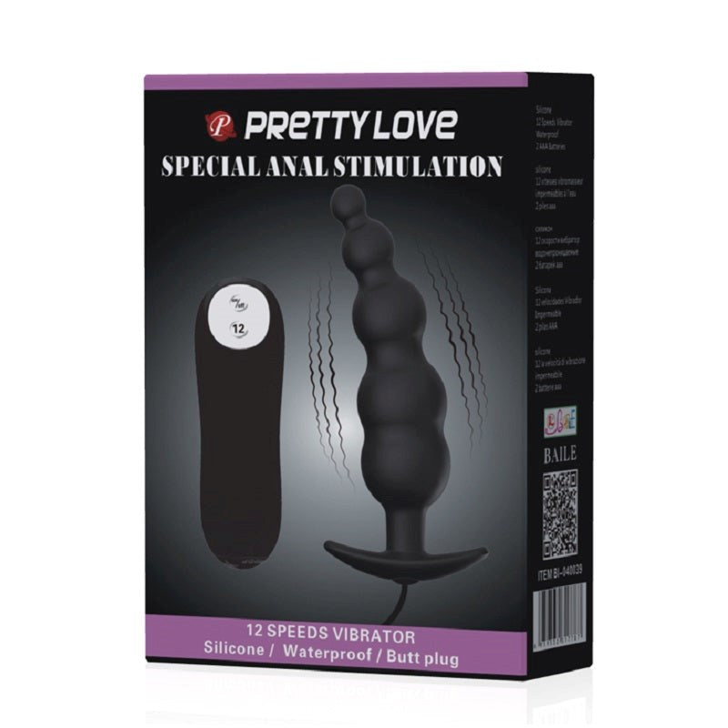 Pretty Love Curved Beads Anal Vibrator Butt Plugs