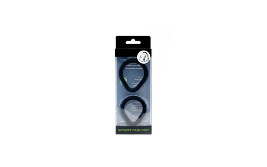 Sport Fucker 2 Pack Epic Hard on Cock Ring Set - Cock Ring Sets