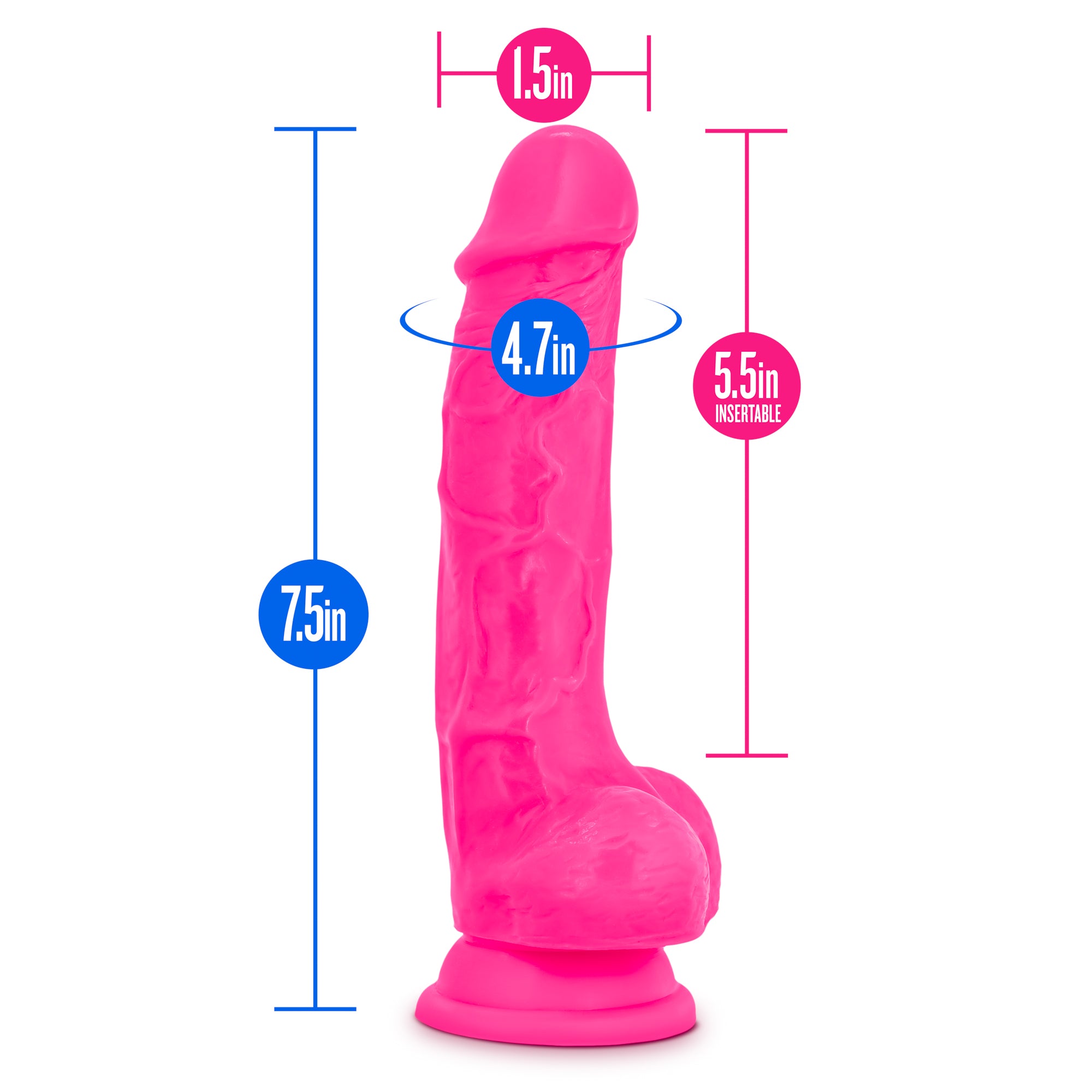Neo Dual Density 7 Inches Realistic Cock With Balls Realistic Dildos