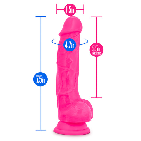 Neo Dual Density 7 Inches Realistic Cock With Balls - Realistic Dildos