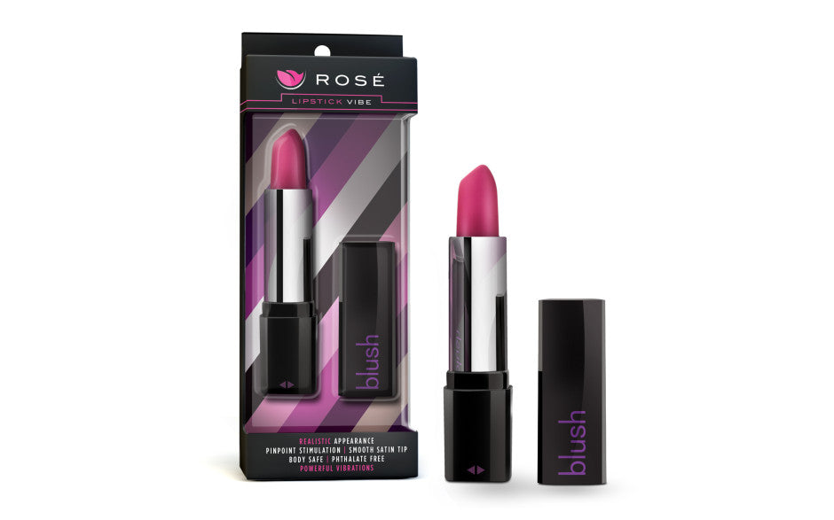 Rose Lipstick Mini & Slim Vibrator Black Mini & Slim Vibrators