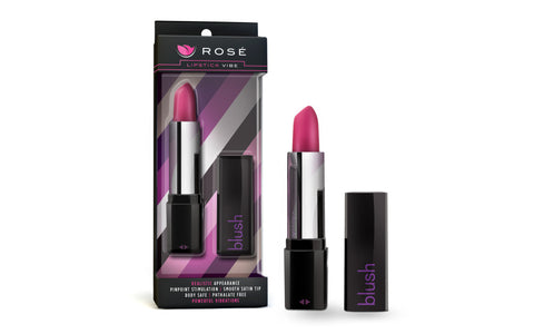 Rose Lipstick Mini & Slim Vibrator Black - Mini & Slim Vibrators