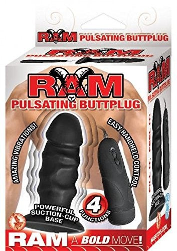 Ram Pulsating Buttplug Black Butt Plugs