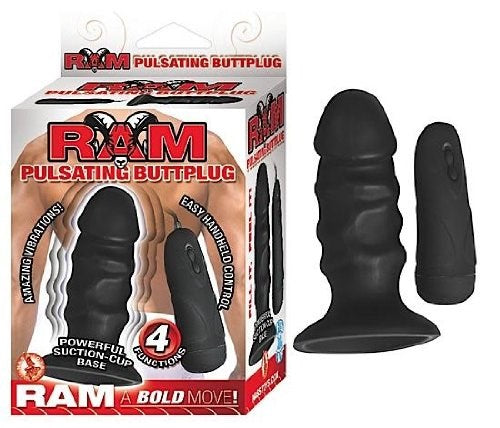 Ram Pulsating Buttplug Black Butt Plugs