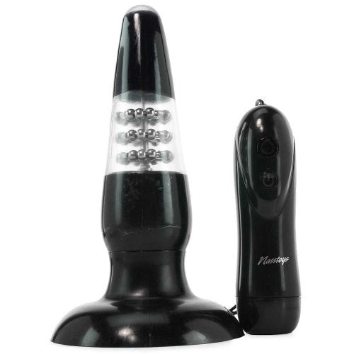 Ram Up and Down Anal Satisfier Black Butt Plugs