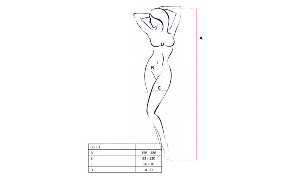 Passion Lingerie BS031 Open Cup Womens Bodysuit One Size White Teddies and Bodysuits