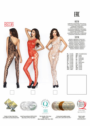 Passion Lingerie Full Piece Womens Bodysuit BS036 One Size - Teddies and Bodysuits