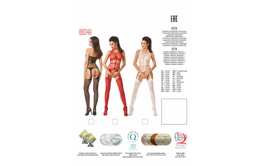 Passion Lingerie Womens Sexy Bodystocking BS049 One Size White - Body Stockings