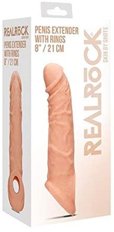 RealRock 8 inch Penis Extender with Rings Pumps, Extenders and Sleeves