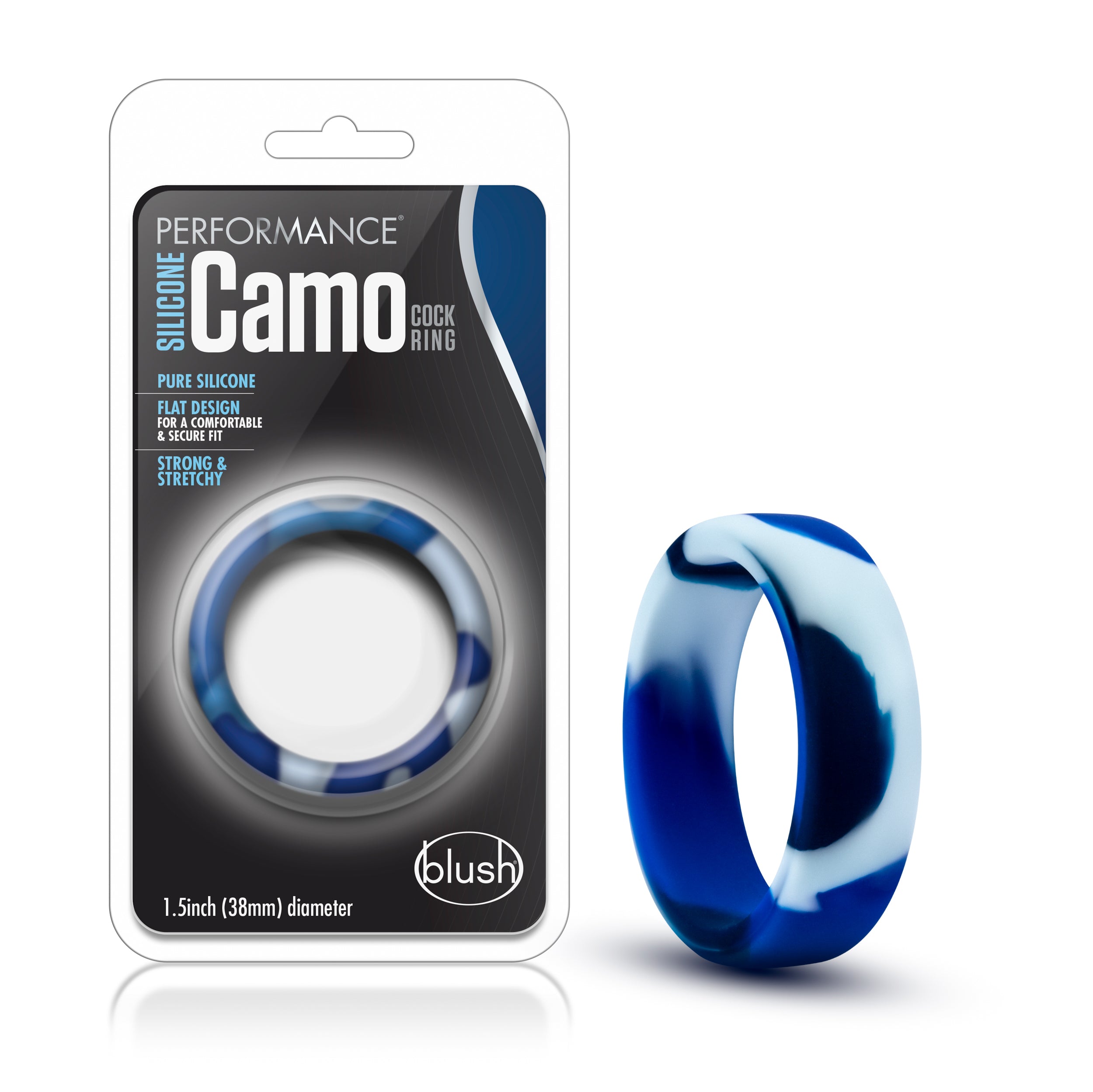 Performance Silicone Camo Mens Stretchy Cock Ring Stretchy Cock Rings