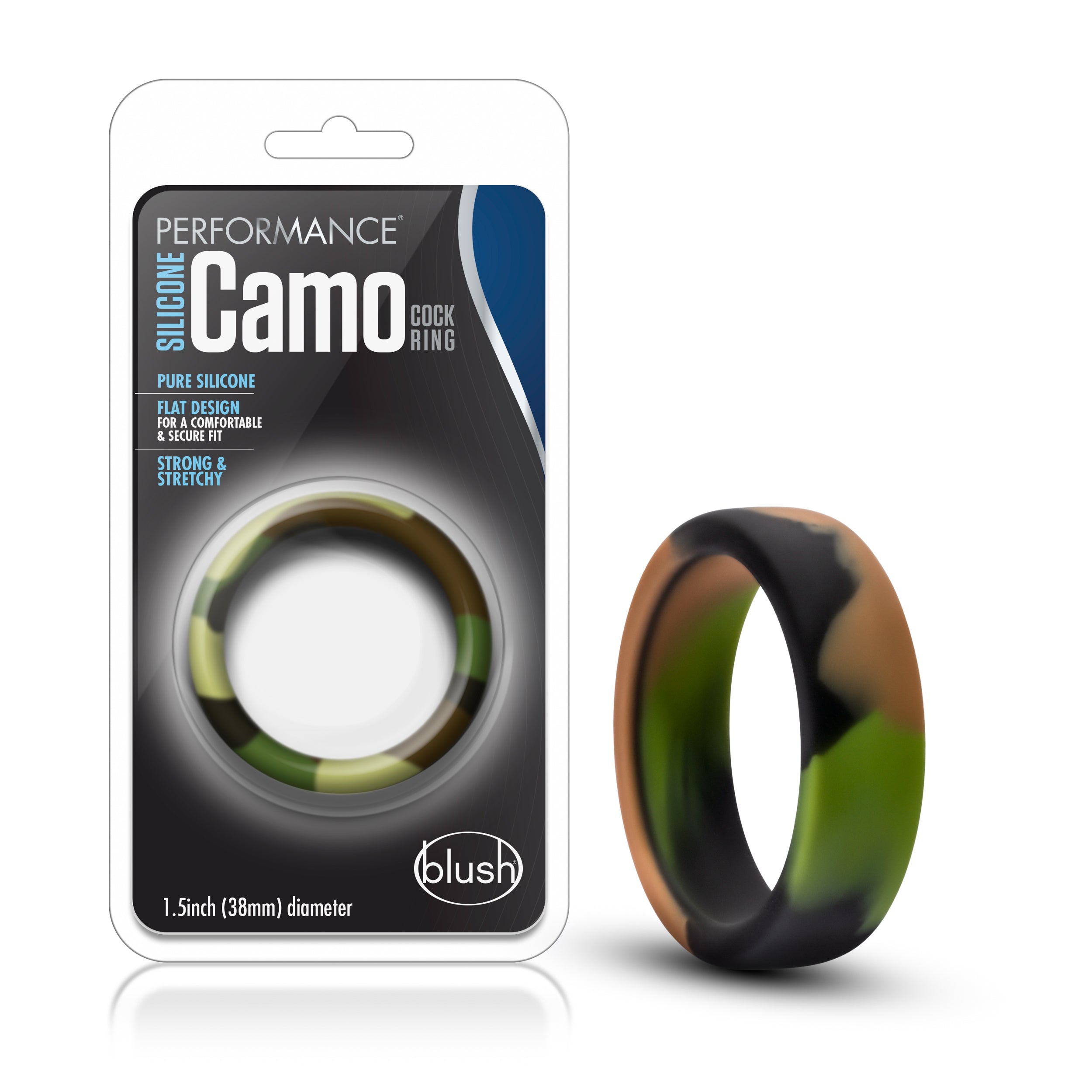 Performance Silicone Camo Mens Stretchy Cock Ring Stretchy Cock Rings