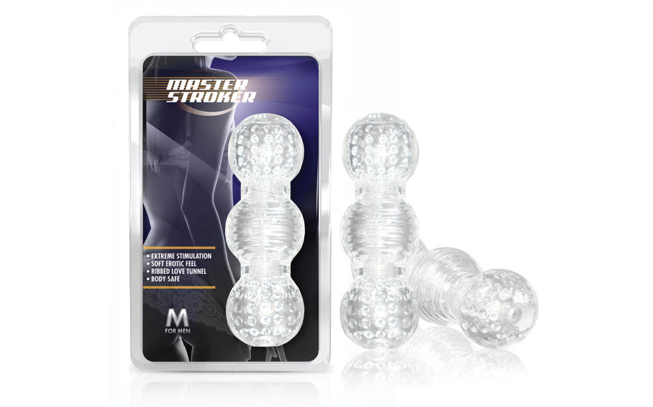 M for Men Master Stretchy Male Stroker Clear Masturbators and Strokers