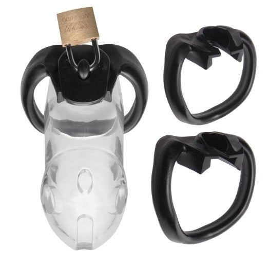 Rikers Locking Chastity Cage Cock Rings