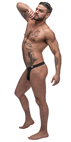 Male Power Pure Comfort Mens Bong Thong Black - Mens Briefs And Boxers