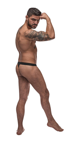 Male Power Pure Comfort Mens Bong Thong Black - Mens Briefs And Boxers