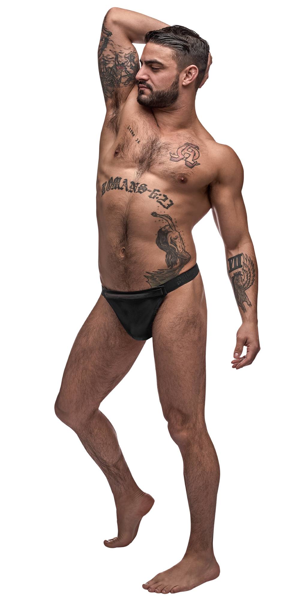 Male Power Grip and Rip Off Mens Thong Black His Fetish