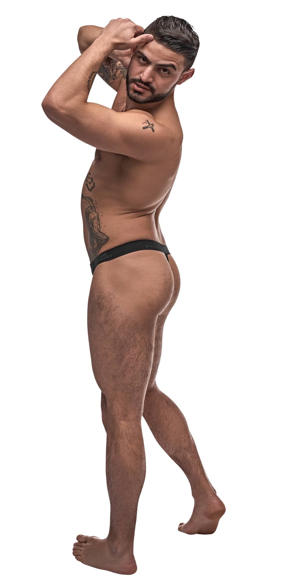 Male Power Grip and Rip Off Mens Thong Black His Fetish