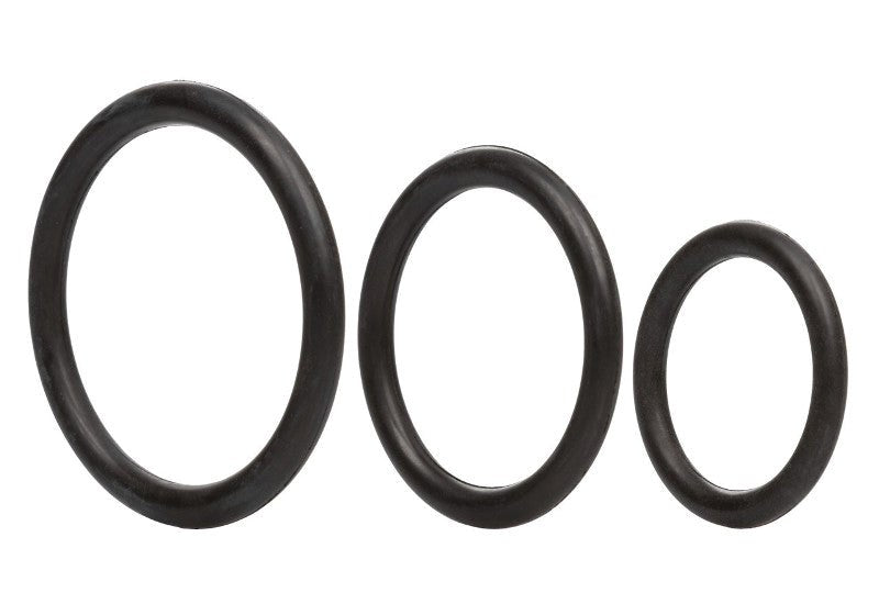 Rubber Ring Set Black 3 Stretchy Cock Rings