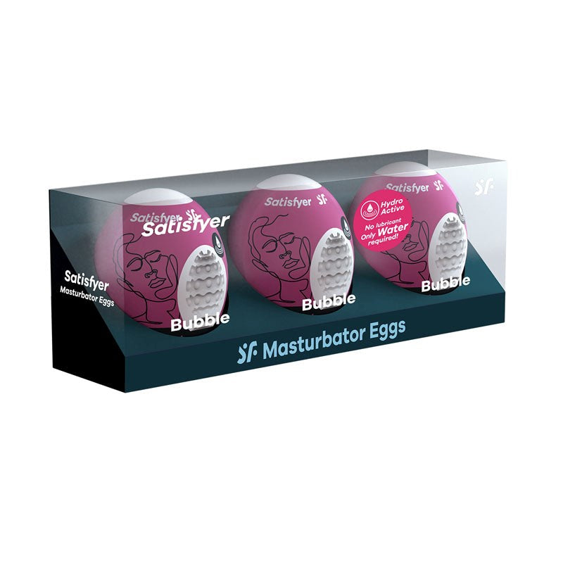 Satisfyer Masturbator Eggs - Bubble 3 Pack Masturbators and Strokers