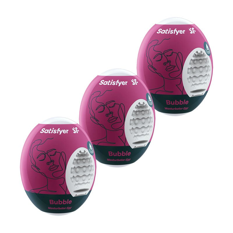 Satisfyer Masturbator Eggs - Bubble 3 Pack Masturbators and Strokers