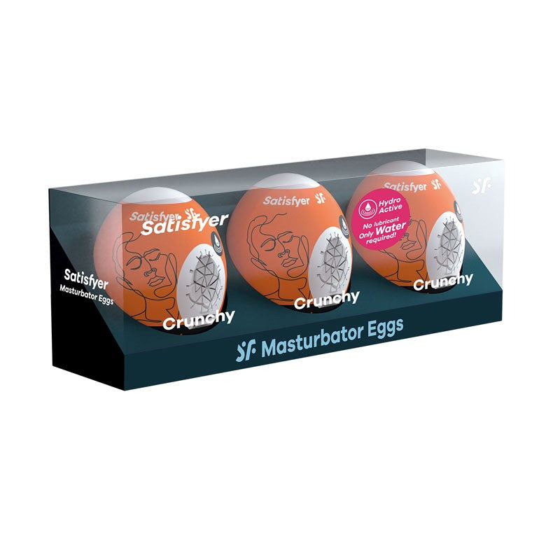 Satisfyer Masturbator Eggs - Crunchy 3 Pack Masturbators and Strokers