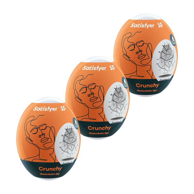 Satisfyer Masturbator Eggs - Crunchy 3 Pack Masturbators and Strokers