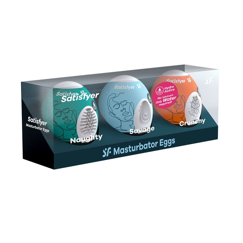 Satisfyer Masturbator Eggs - Mixed 3 Pack #2 Masturbators and Strokers