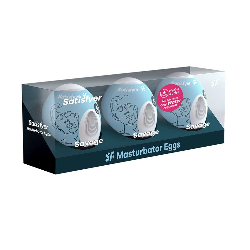 Satisfyer Masturbator Eggs - Savage 3 Pack Masturbators and Strokers