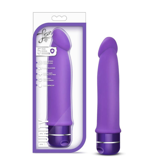 Luxe Purity Multi-Speed Vibrating Dildo - Vibrating Dildos