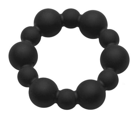 Shadow Silicone Beaded Cock Ring - Cock Rings