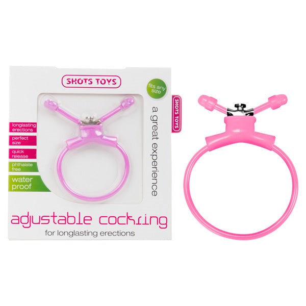 SHOTS Adjustable Cock Ring in Pink Cock Rings