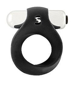 Shots Toys Vibrating Endless Cock Ring Black - Vibrating Cock Rings