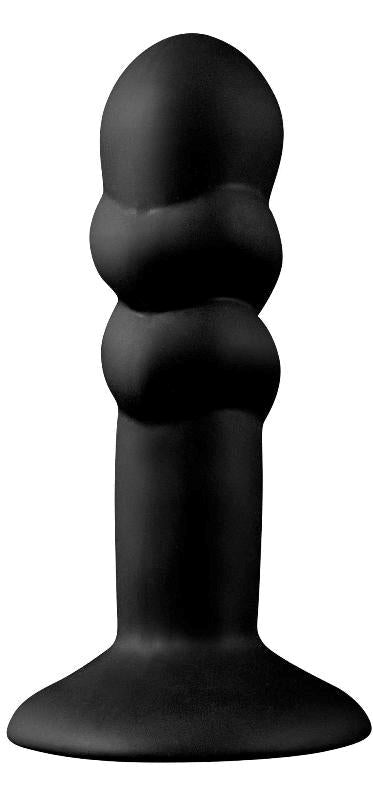 Shove Up 5" Silicone Butt Plug with Suction Cup Black Butt Plugs