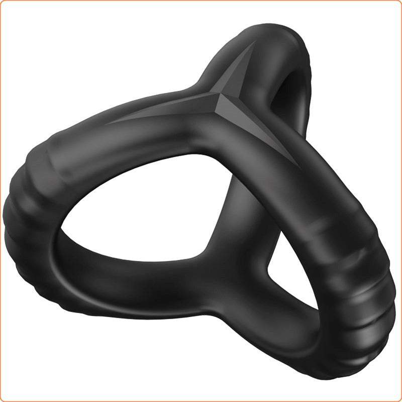 Silicone 3 in 1 Cock Ring Stretchy Cock Rings