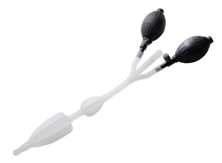 Silicone Anal Catheter with Bulbs Anal Cleansing